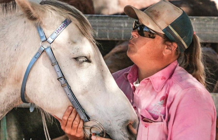 Both Kylie and TJ love their horses