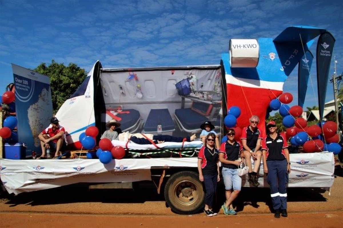 RFDS Broome staff at the 2019 Shinju Matsuri Festival float parade 